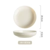 8-inch round plate-milk white