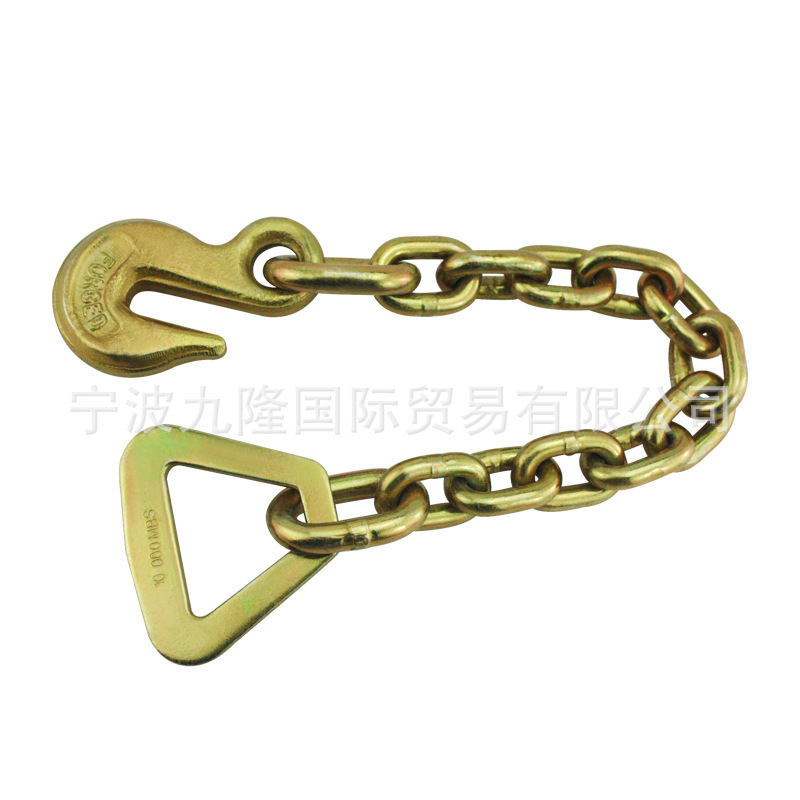 5/16三角环链条单眼抓钩 铰接链、滚子链、日字环节链等 焊接环链