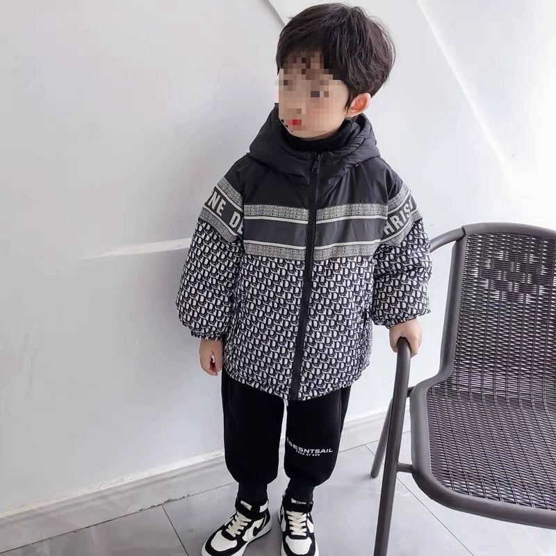 Children's winter down jacket for boys with down, western style