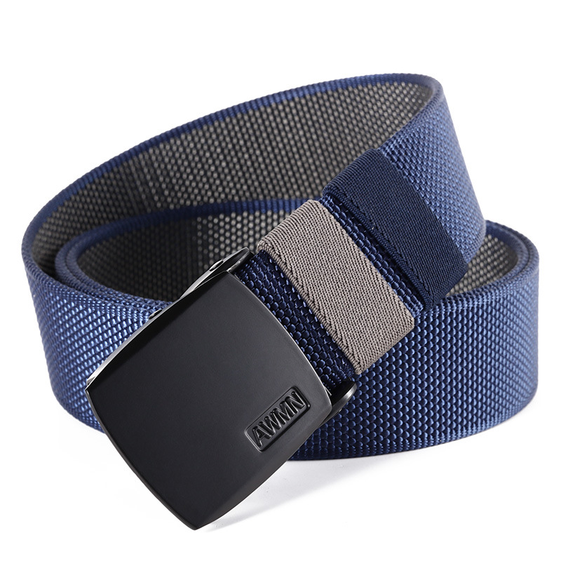2022 nuevo cinturón de nylon de dos colores de doble cara para hombres y mujeres neutrales casuales pantalones de todos los partidos cinturón de moda juvenil al por mayor