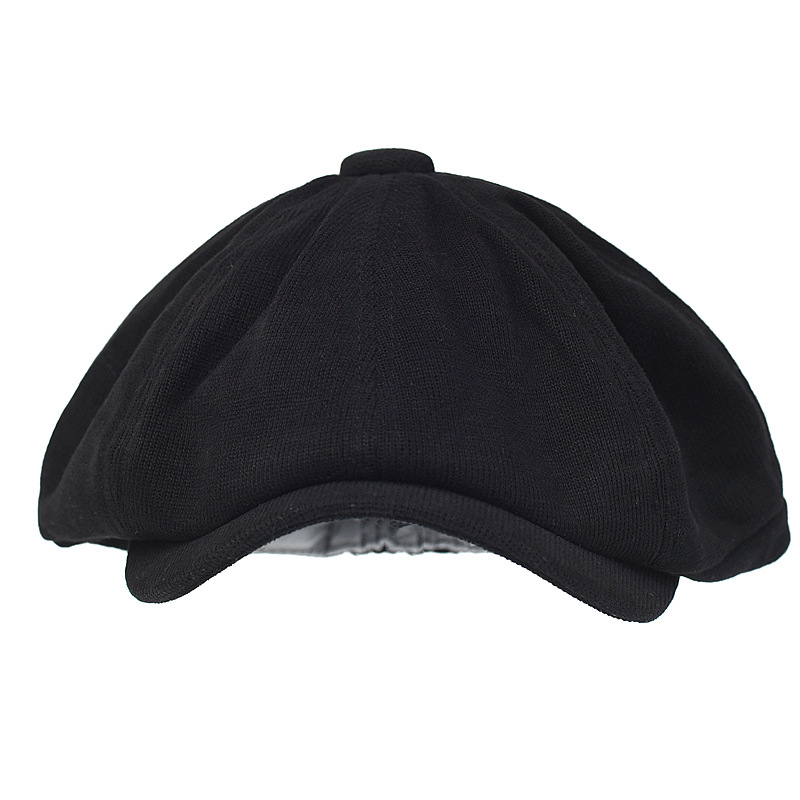 Nuovo cappello ottagonale da uomo e da donna retrò britannico berretto lavorato a maglia versione coreana trendy casual versatile cappello da strillone berretto a becco d'anatra per bambini_voghion.com