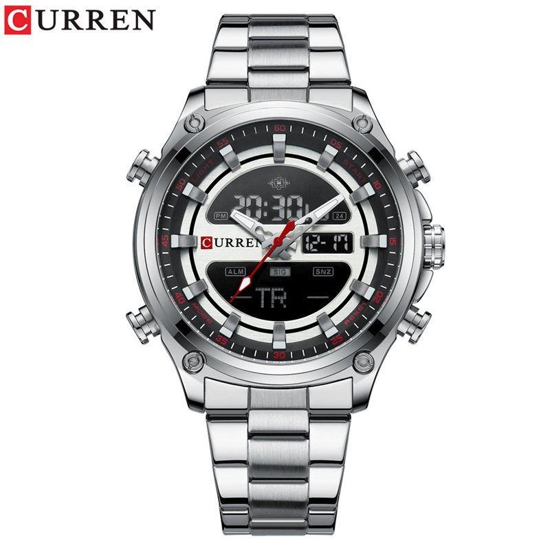 Curren/�����8404��ʿ�����ֱ��˶�����˫��ʾʱ�м�ʱʯӢ���