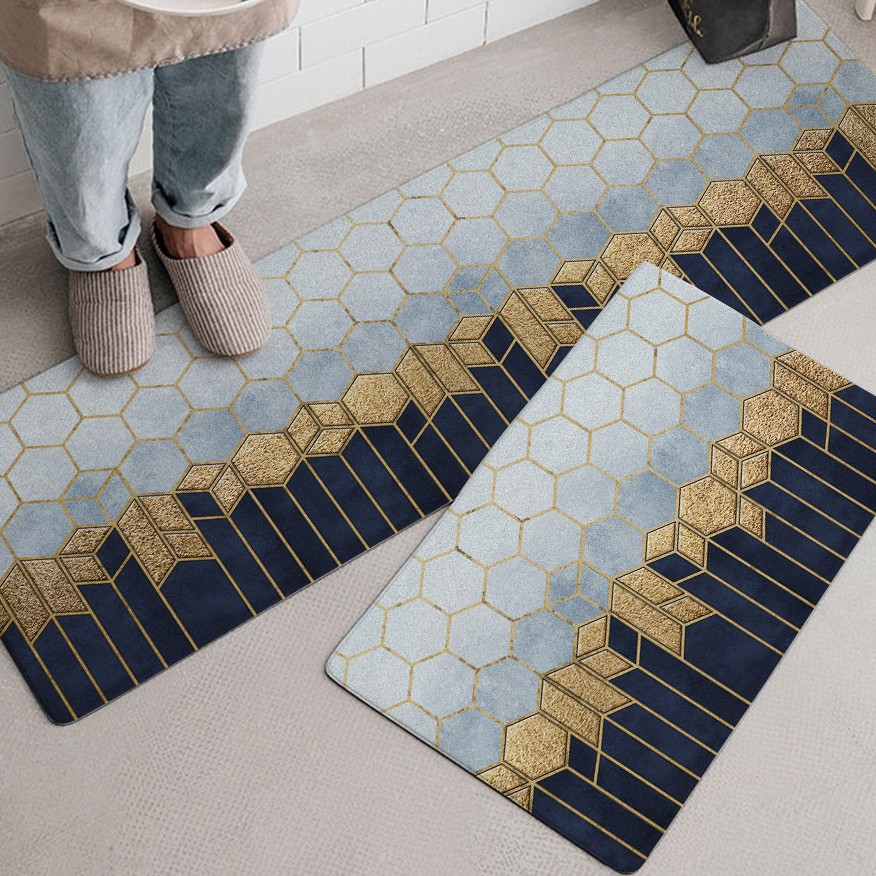 Geométrica ins Estilo nórdico cocina piso estera puerta Mat baño puerta Mat cocina alfombra absorbente