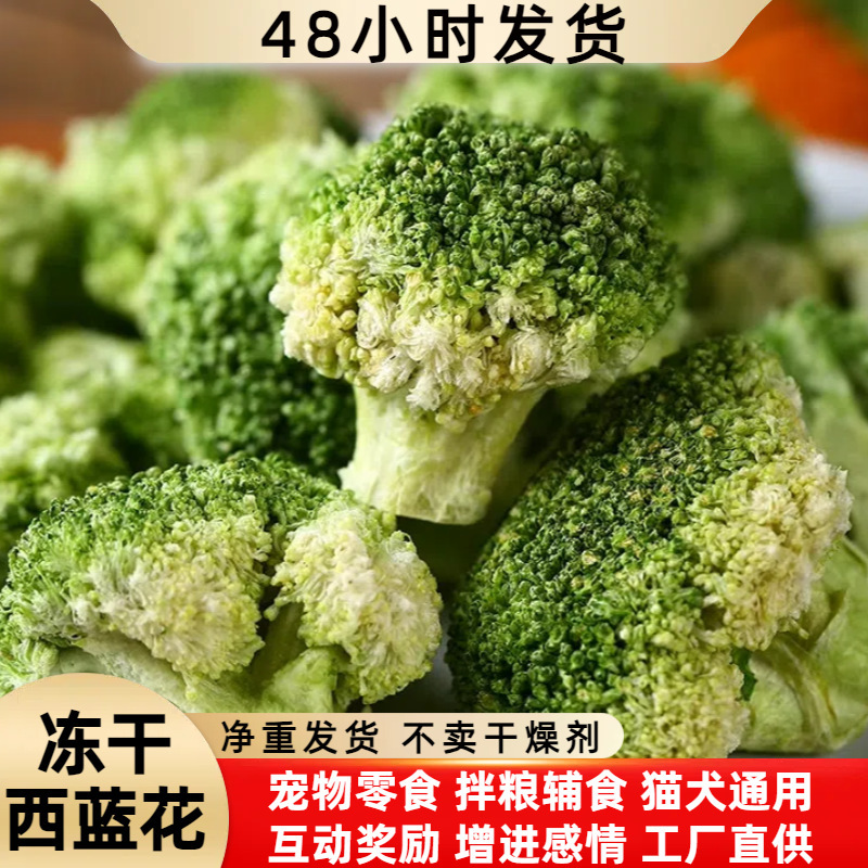Freeze-Dried Broccoli Dog Snacks, Dog Food Wholesale, Whole Box of Pet Freeze-Dried Vegetables, Pet Cat Food