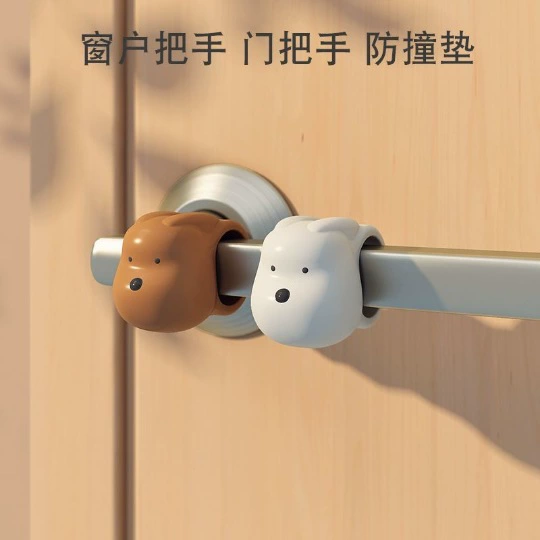 2 силиконовых накладки на дверные ручки для предотвращения столкновений, бесшумные противоударные накладки на оконные ручки без сверления, в форме перчаток