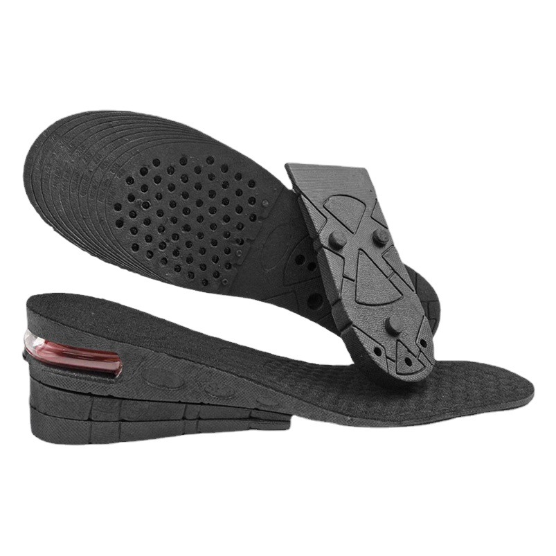 Aumento plantilla de la altura de las mujeres invisible cómodo cojín de aire Martin botas altura aumento del sudor de los hombres que absorbe la altura aumento de la mitad cojín completo cojín de aire