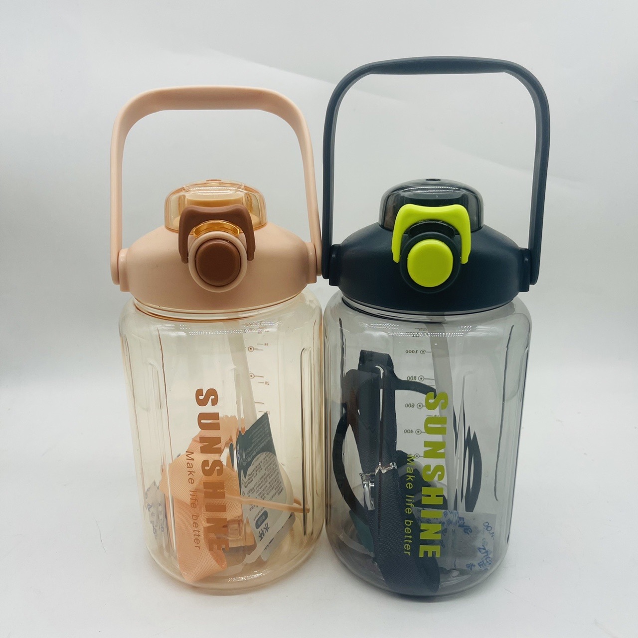 Zhengye 2309 Taza para estudiantes Nuevo lindo Taza de plástico para niños Tapa de rebote de verano Taza de paja Correa Taza portátil