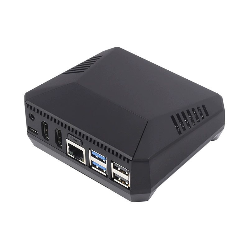 Корпус из алюминиевого сплава для Raspberry Pi 5 с охлаждающим вентилятором Argon One V3, снятая верхняя крышка