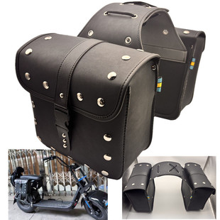 Motorcycle Bag, Retro Rider Bag, Leather Hanging Bag, Waterproof Rear Seat Bag, Cross Bag, Saddle Bag, Side Bag