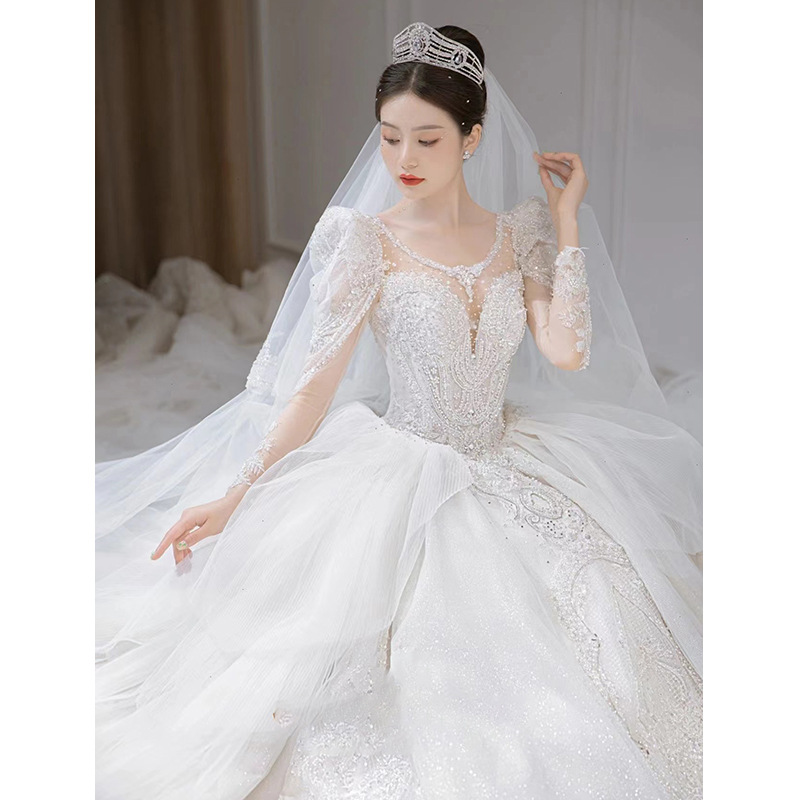 White summer long-sleeve for bride