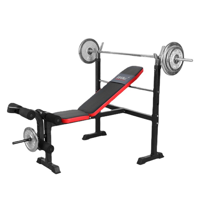 Weightlifting Bed Multifunctional Detachable Barbell Rack Dumbbell Bench Chair Bench Press Rack Combination Fitness Equipment Adjustable Supine