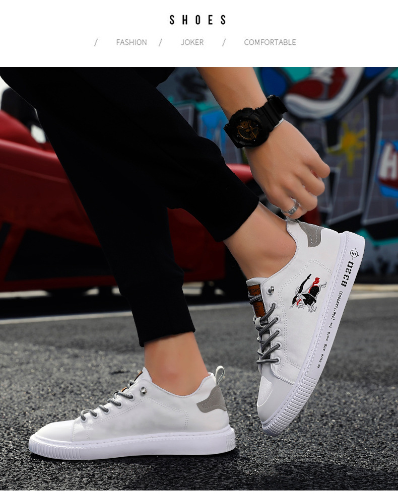 s Summer White Shoes Canvas Casual Shoes Breathable Sneakers Fashion Trendy Men's Casual Shoes Low Top Sports Shoes Men's Shoes_voghion.com