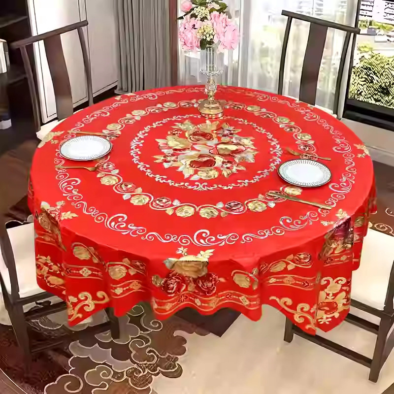 Round tablecloths for e-commerce for distribution can be independently packaged bronzing tablecloths waterproof and oil-proof anti-fouling anti-scalding tablecloths