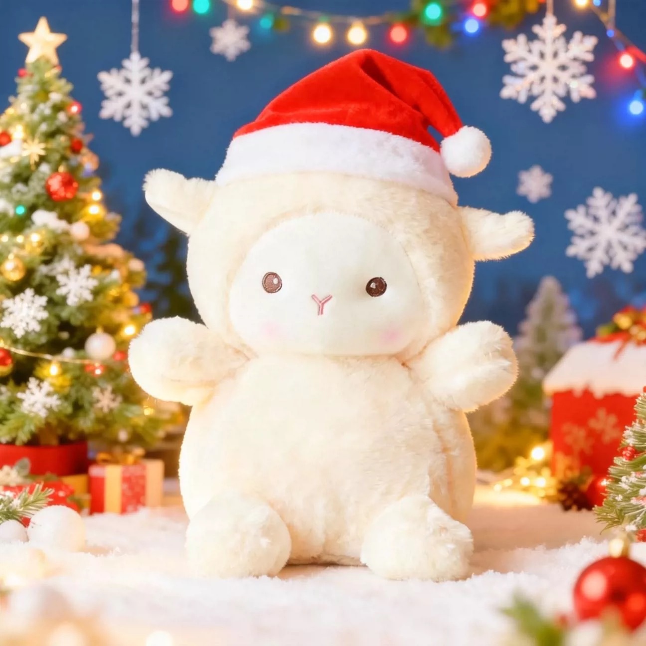 Muñeca de cambio de ropa de oveja de Polk almohada regalo de cumpleaños actividad de seguridad arrojando muñeca de agarración emoción acompañante muñeca de cordero