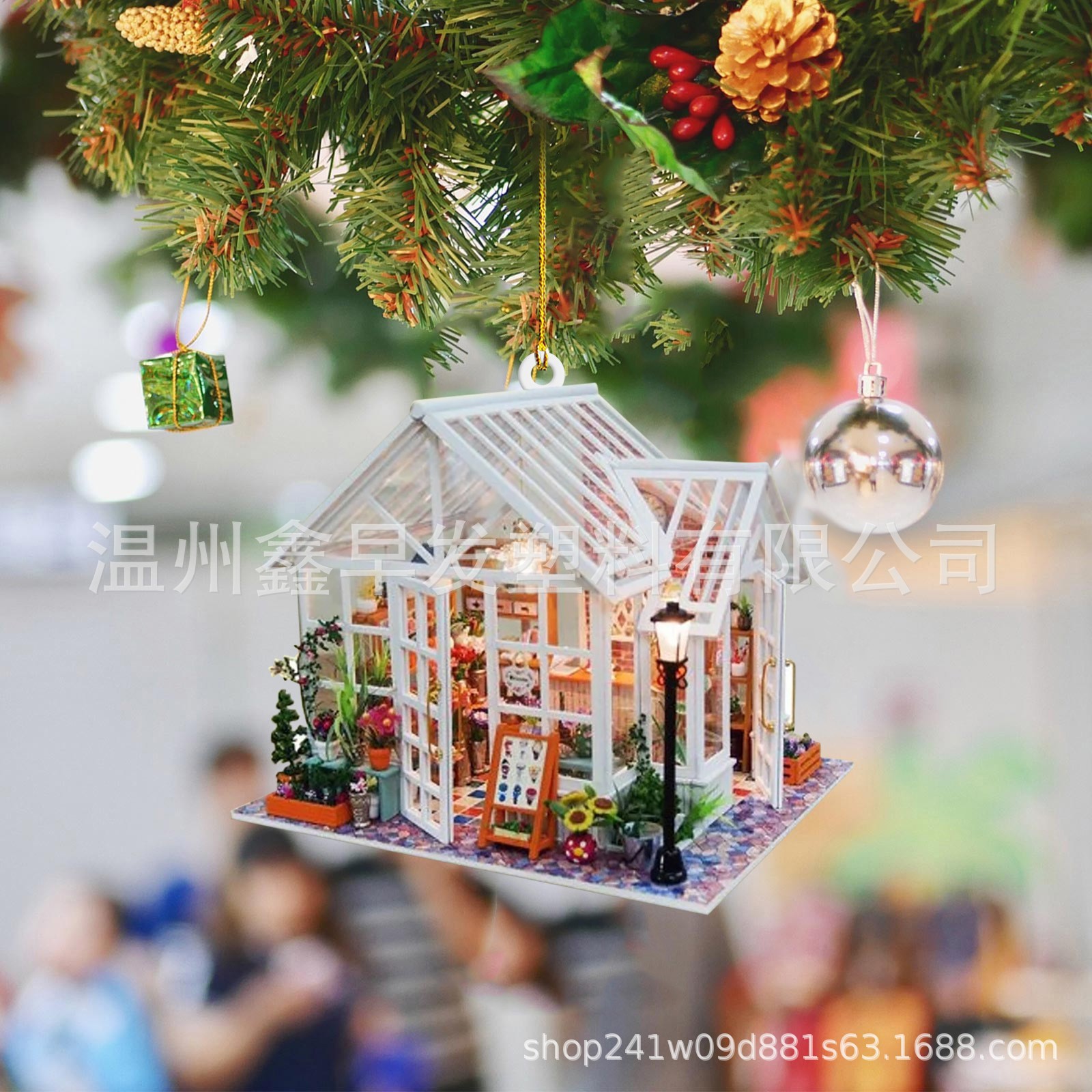 新品跨境 书店书柜款创意挂件 圣诞树车载装饰品 亚克力挂饰挂件