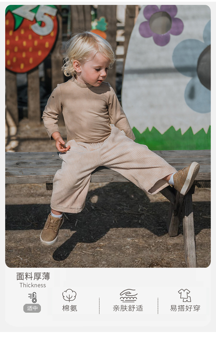 Classic Style Solid Color Cotton Boys Pants display picture 1