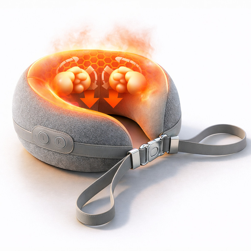 New Model【Neck Massager】Hot Compress and Kneading for Cervical Vertebrae and Trapezius Muscles, Home Use for Comfortable Shoulder and Neck Care New Model【Neck Massager】Hot Compress and Kneading for Cervical Vertebrae and Trapezius Muscles, Home Use for Comfortable Shoulder and Neck Care