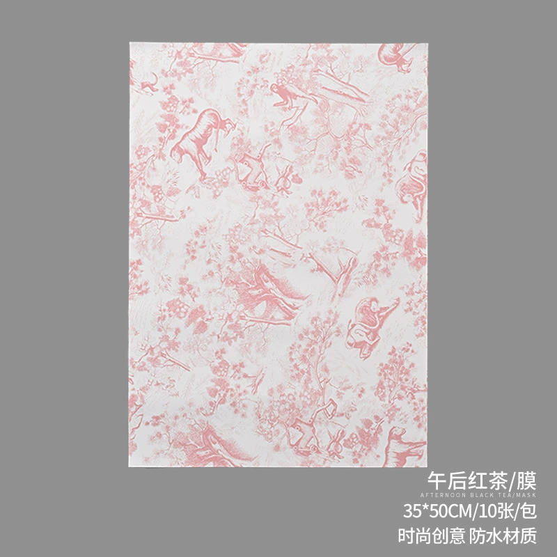 Упаковочная бумага цветочный магазин материал цветочный материал цветочный материал упаковочный материал послеобеденный черный чай европейский стиль ретро печати арт упаковочная бумага