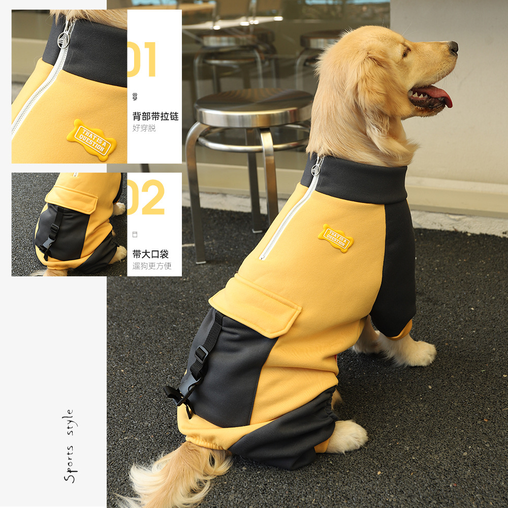Ropa para perros Otoño e Invierno Golden Retriever mediano perro grande mascota primavera y otoño perro grande Labrador suéter de cuatro patas invierno