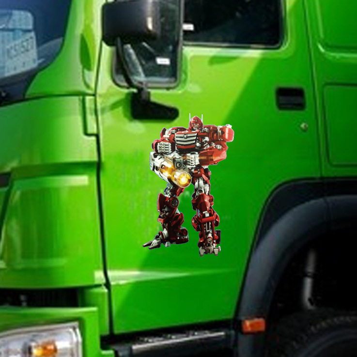 Pegatina de anime de cuerpo de camión pegatina de robot de Puerta De Camión image 2