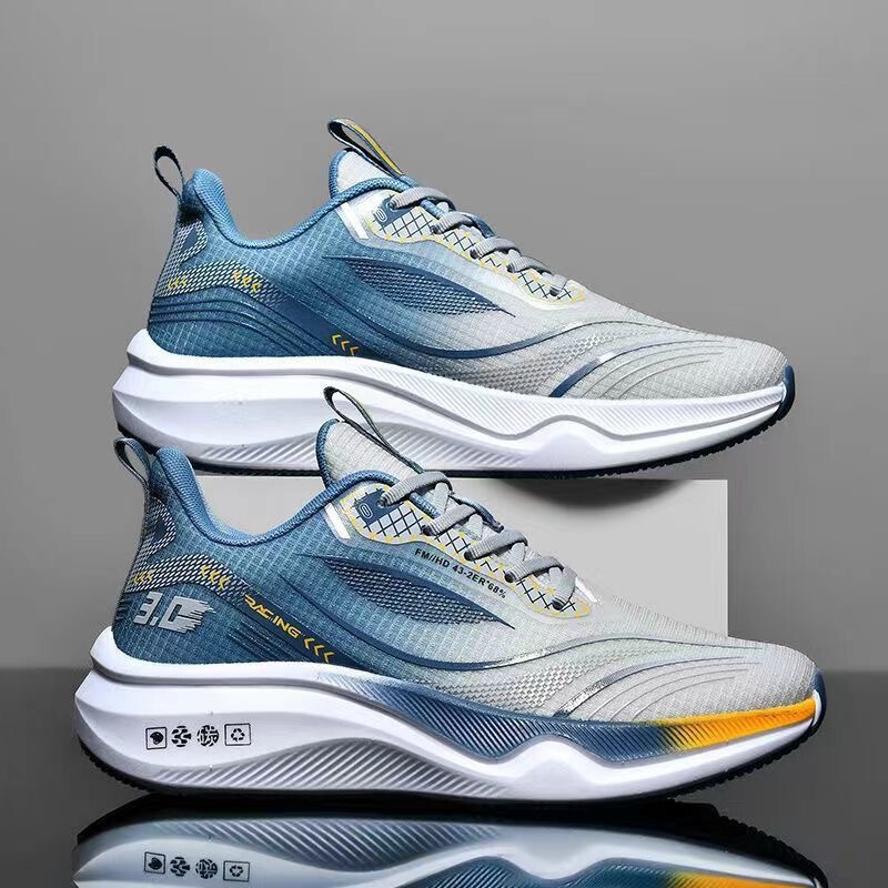 New Summer and Autumn New Ultra-Light Running Shoes, Sports Shoes, Breathable Shock-Absorbing Soft-Soled Student Shoes, Lightweight Running Shoes, Men's Shoes