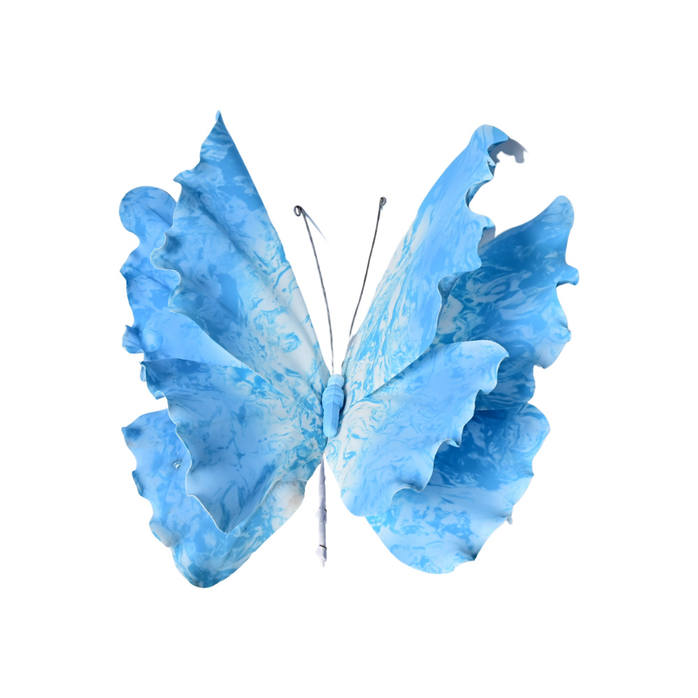 Patrón de color de boda Mariposa Decoración de la sala de bodas PE tridimensional Adornos de guía de carretera de seda Boda de la mañana Artículos de decoración Daquan