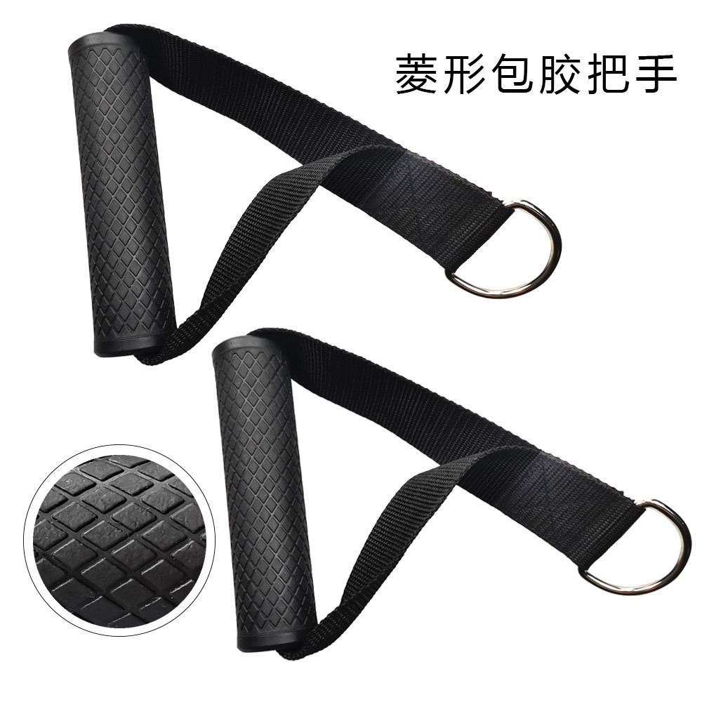 Accesorios de fitness manejar colgando dispositivo de tensión mango cuerda de tensión cuerda elástica mango de goma mango recubierto mango de esponja