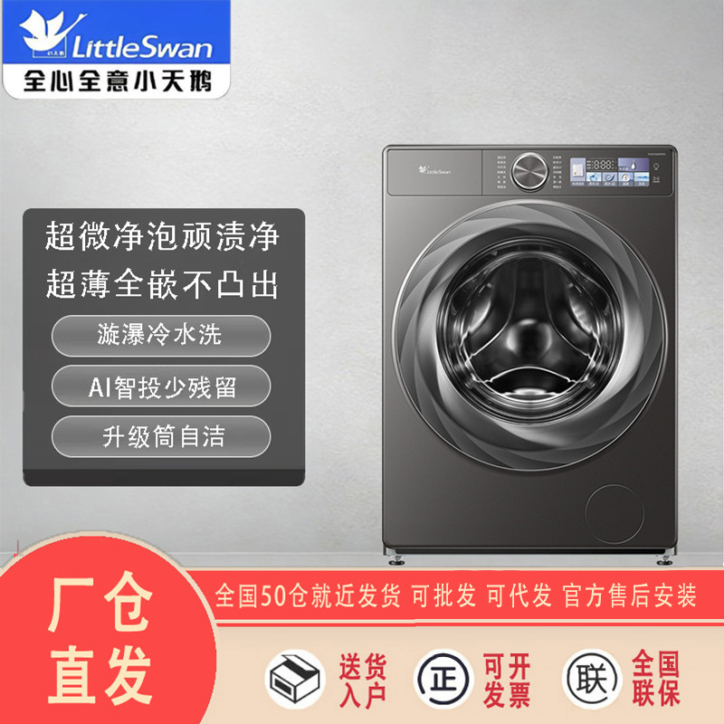 Little Swan Little Plum 2.0 10kg Fully Automatic Drum Washing Machine with Inverter and Ultra-Fine Bubble Cleaning Tg100S83Pro