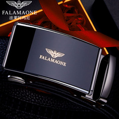 Fale Armani Men's Leather Belt with Genuine Leather Buckle, Trendy Youthful Design—Perfect for Business Pants