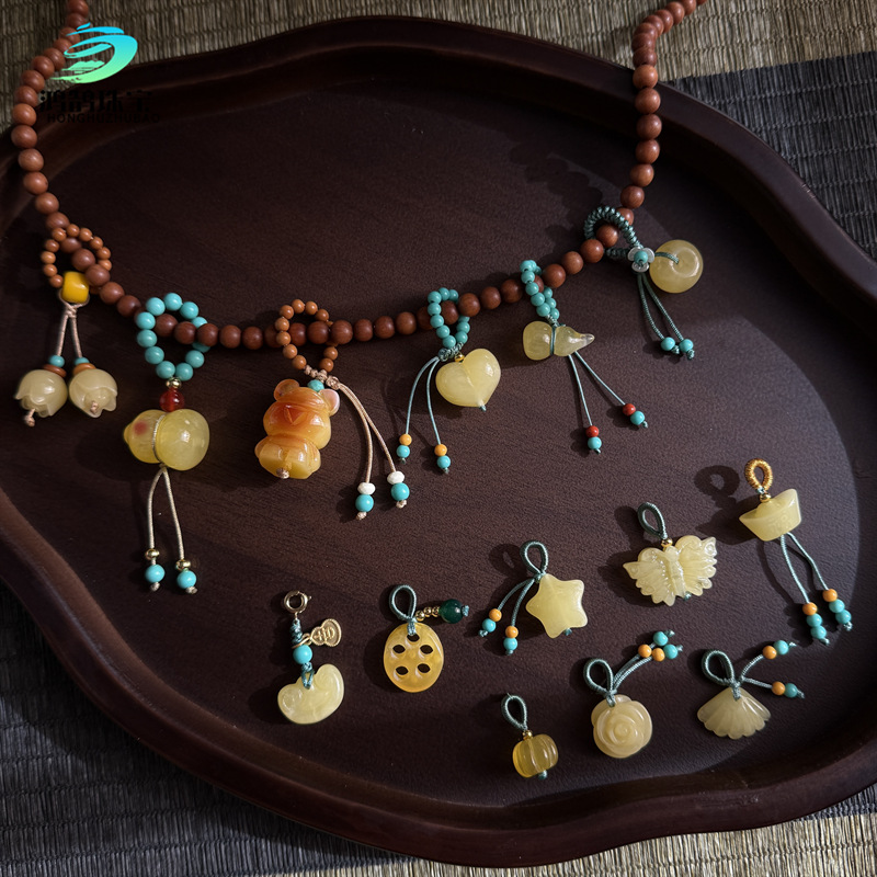 Hand-Woven Second-Generation Beeswax DIY Accessories, Beaded Jewelry, Bracelet Spacers, and Decorative Pendants