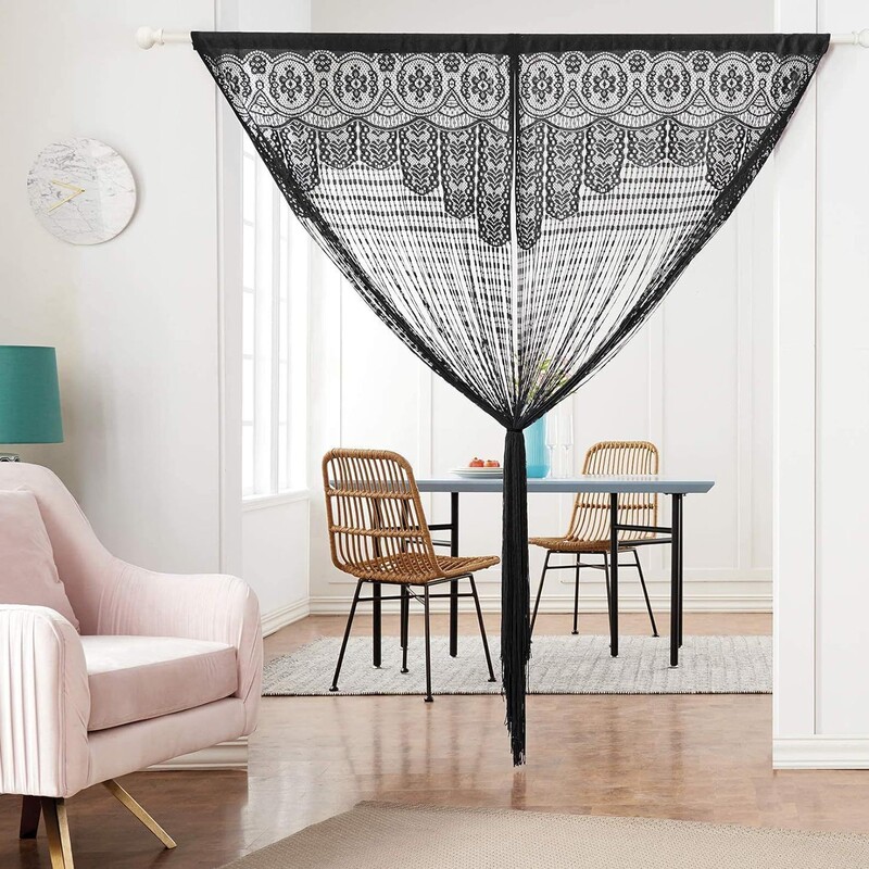 Manufacturer Wholesale Bohemian Style Dimmer Curtain 1*2m Tassel Thread Curtain Door Curtain Suitable for Living Room Decorative Curtains