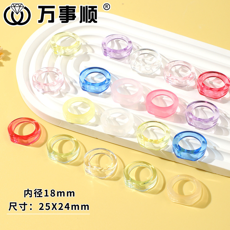 Xiaohongshu's Popular Acrylic Ring Idol Supports Peripheral DIY Ring Holder Rotating Ring Jewelry Accessories