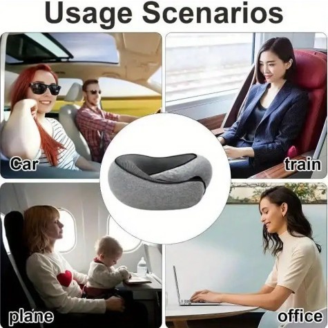 Amazon 低反発カタツムリ枕は、U 字型枕、ネックピロー、旅行用飛行機旅行用枕、脊椎ネックプロテクターを収納できます。|undefined