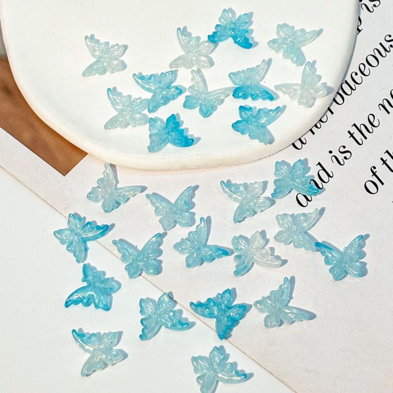 New Ice-Transparent Luminous Butterfly Nail Art Rhinestones, Popular 3D Nail Decoration Accessories Wholesale New Ice-Transparent Luminous Butterfly Nail Art Rhinestones, Popular 3D Nail Decoration Accessories Wholesale