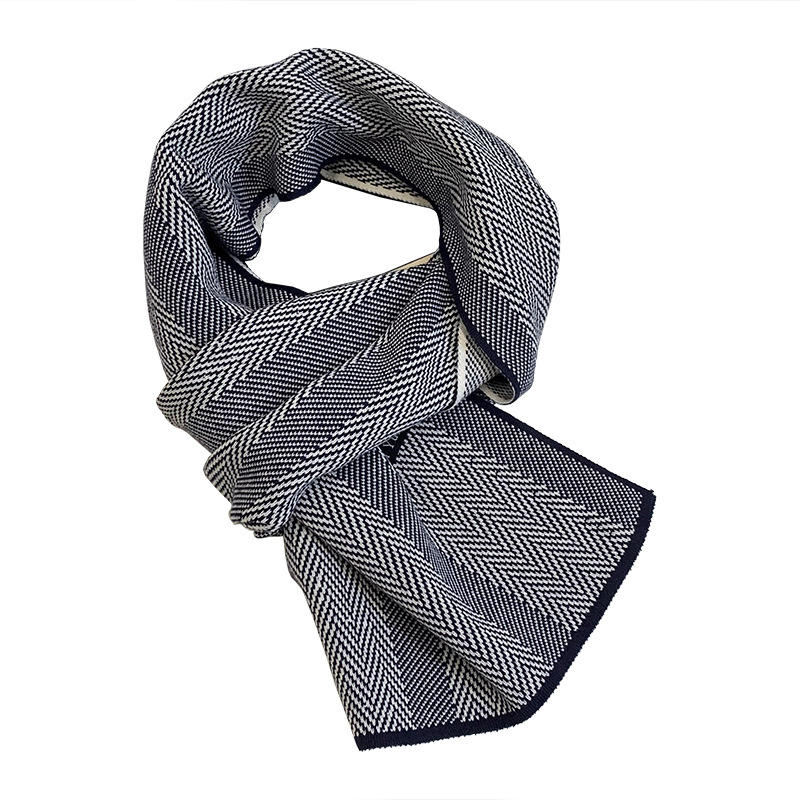 Bufandas para mujeres de alta calidad otoño y invierno nueva moda universal estilo británico europeo y americano ligero de negocios buñuelo de punto calentamiento chal