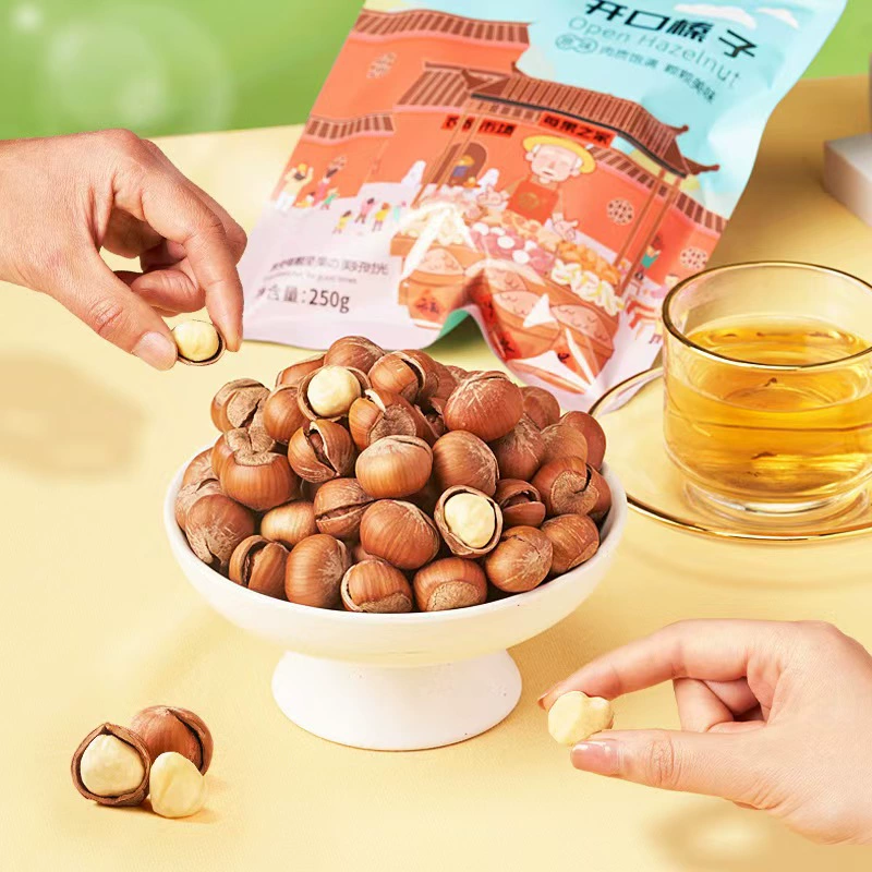 Open large hazelnut 500g original fried American fresh nut snacks non-wild Northeast specialty leisure Qiling
