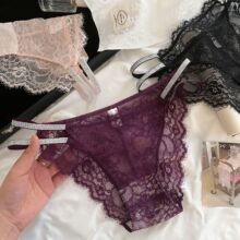 柔情韵味~法式性感内裤女蕾丝纯欲风舒适薄款透气低腰女士三角裤