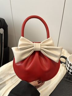 Small design universal high quality bag with bow, high-end