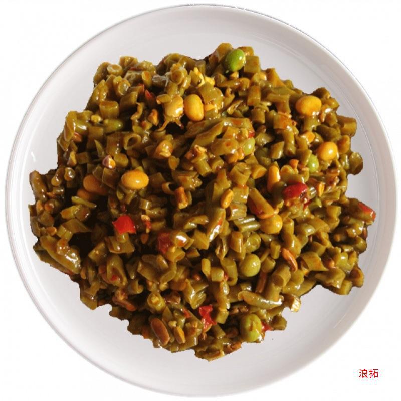 酸豆角酸辣豆角豆豆香湖北产五仁酱菜下饭菜红油豇豆多规格批发