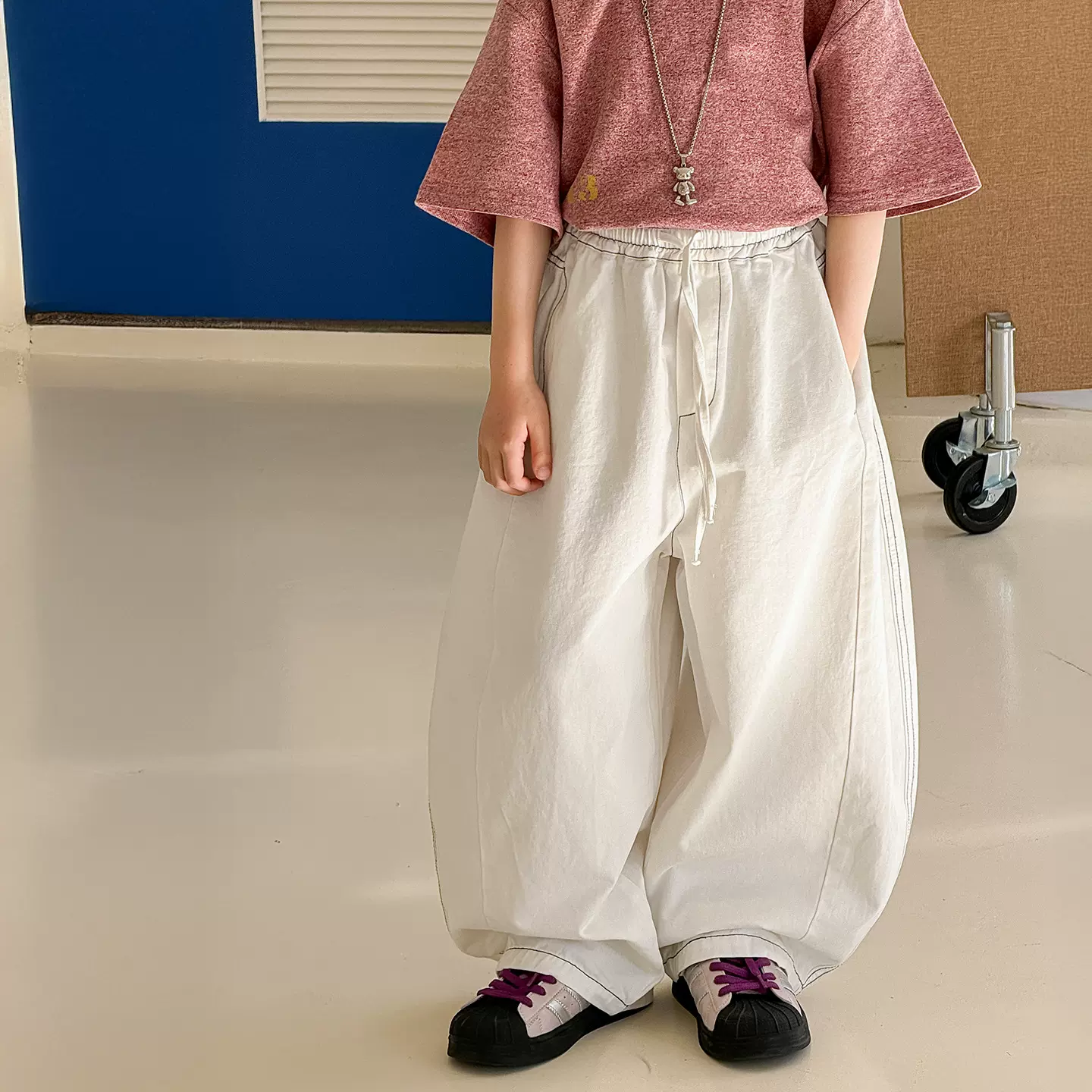 棉小铺男童休闲裤儿童春季韩版2026新款阔腿宽松简潮百搭童装长裤