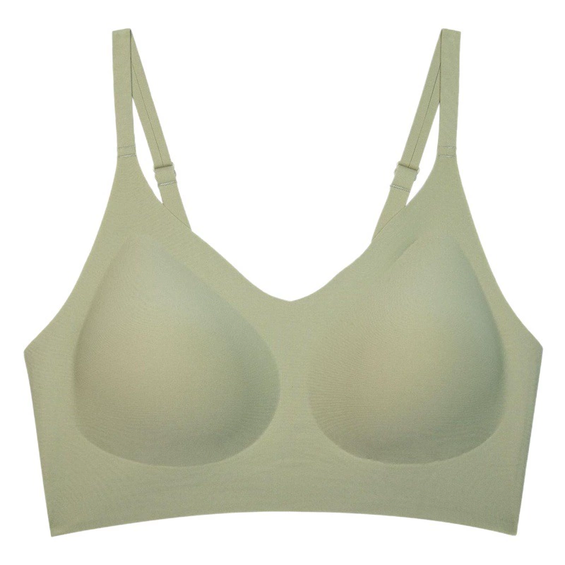 Живой латексный тонкий плечевой ремень без размера Маленькая грудь Красивое нижнее белье для спины Женский спортивный жилет без колец Бесшовный бюстгальтер для сна