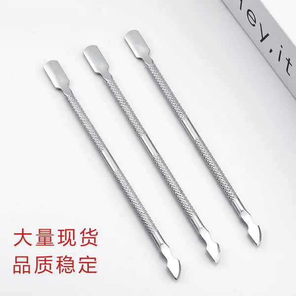 Cross-Border Manicure Steel Pusher, Dual-Ended Nail Polish Remover, Cuticle Pusher, Dead Skin Remover, Stainless Steel Small Tool