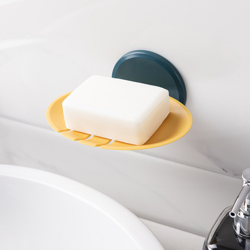 No-punch soap box wall-mounted paste bathroom shelf household box soap box wall drain nail-free