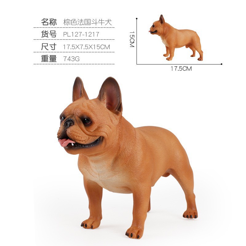 Exportación transfronteriza de simulación de perros de mascota modelo de perro de madera sólida grande Dobin Dorado Mesa Juguetes de decoración estática