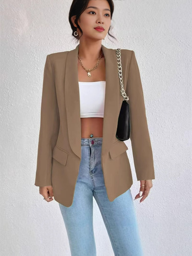 Women's Spring 2024 New Style Multi-color Collar Blazer Jacket for Petite Women, Stylish and Fitted British Style Women's Blazer Top