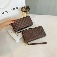 Wallet women's long style 2022 new trendy Internet celebrity double zipper large capacity multi-functional women's wallet card holder all-in-one bag