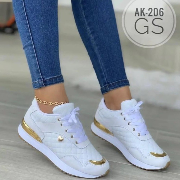 Large size sports single shoes women spring and autumn new breathable match color leisure running shoes_voghion.com