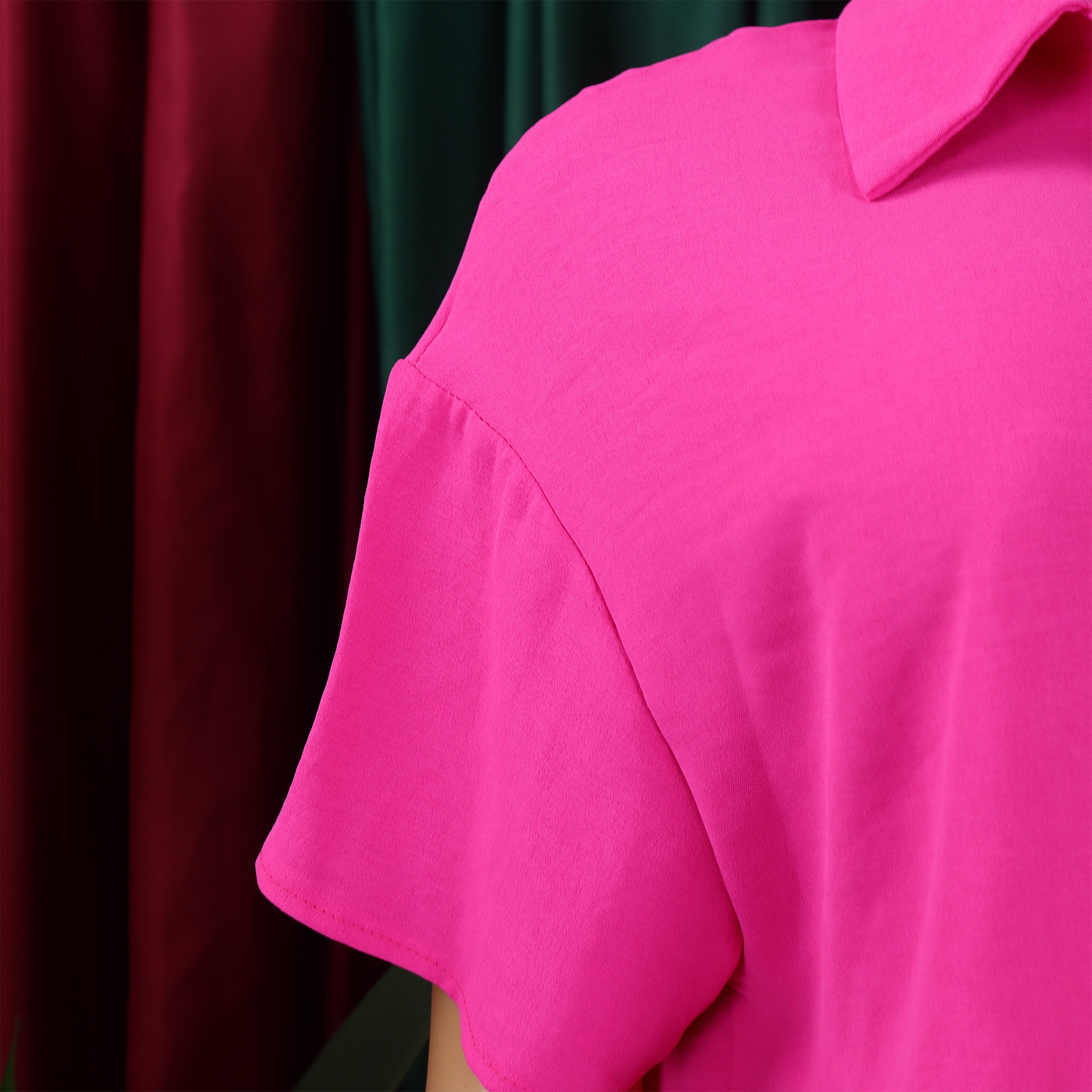 Women's Clothing summer new casual lapel short sleeved shirt shorts fashionable suit_mkmklike.com