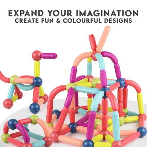 Cross-border large size strong magnetic rod building blocks children's early education hundred changes plug-in magnetic sheet magnetic assembly building block toys 