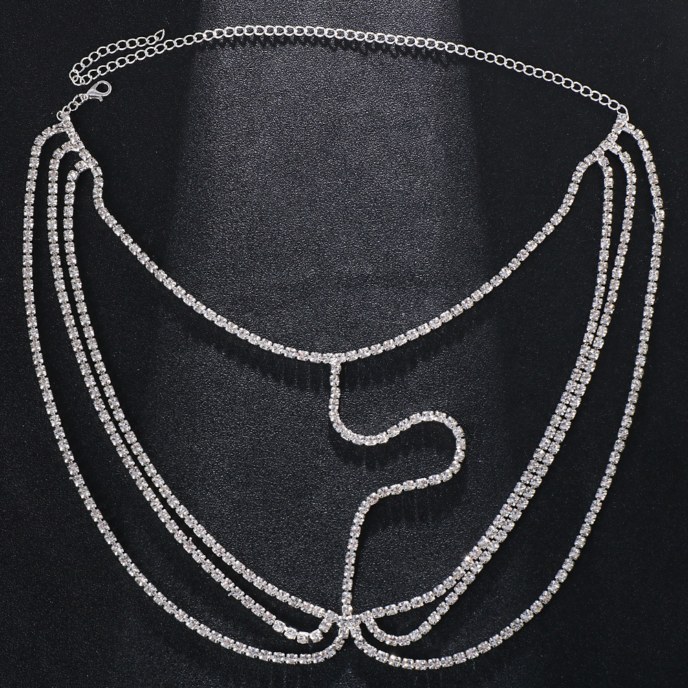 Personalidad de la moda sexy de las mujeres de múltiples capas de la cara de la joyería de la cara cadena europea y americana transfronteriza venta caliente